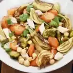 Huhnchen Kichererbsen und gebratener Gemusesalat W2xEX 4x 2n
