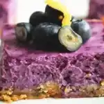 Kalorienarme Blueberry Cheesecake ohne Backen und Zucker W2xEX 4x 2n