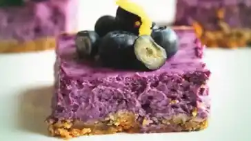 Kalorienarme Blueberry Cheesecake ohne Backen und Zucker W2xEX 4x 2n
