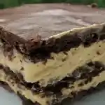 Kalorienarme Eclair Kuchen mit Schoko Cookies und Vanillepudding 2 Kalorienarme Eclair Kuchen mit Schoko Cookies und Vanillepudding