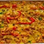 Low Carb Paprikapfanne mit Blumenkohlreis und Hackfleisch