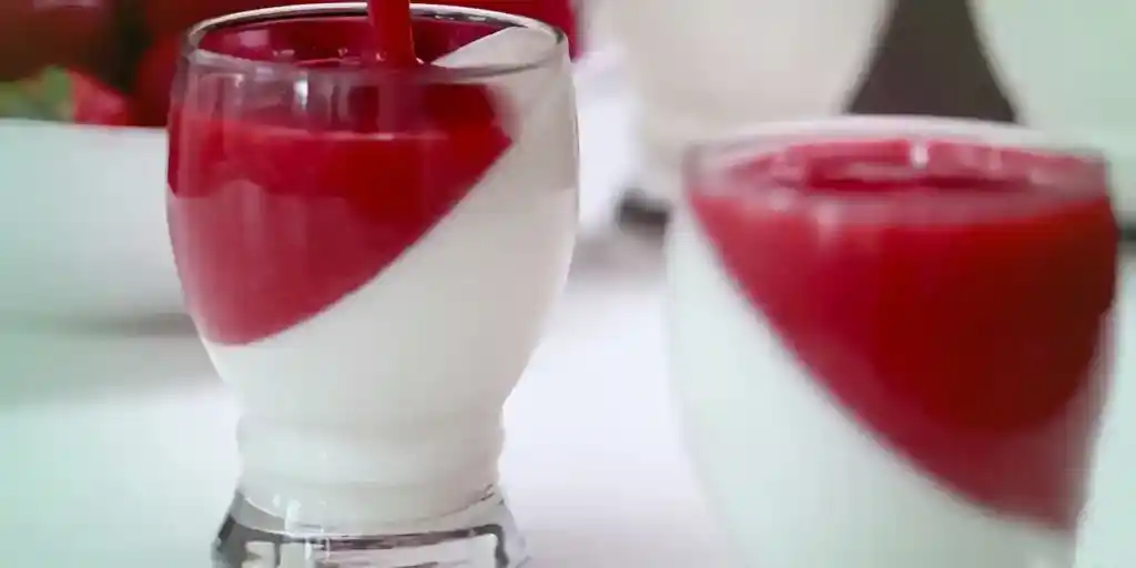 Panna Cotta mit Erdbeersauce