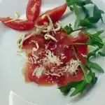Thunfisch Carpaccio mit Limone Olivenol und gehobeltem Parmesan 4x