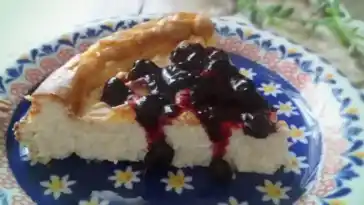 kalorienarme diat Kasekuchen mit Heidelbeerguss W2xEX 4x 2n
