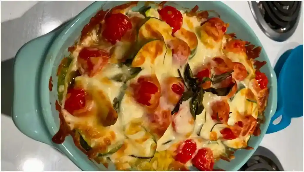 Lecker Low Carb Huhn-Auflauf mit Gemüse