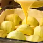 Apfelkuchen mit Vanillepudding