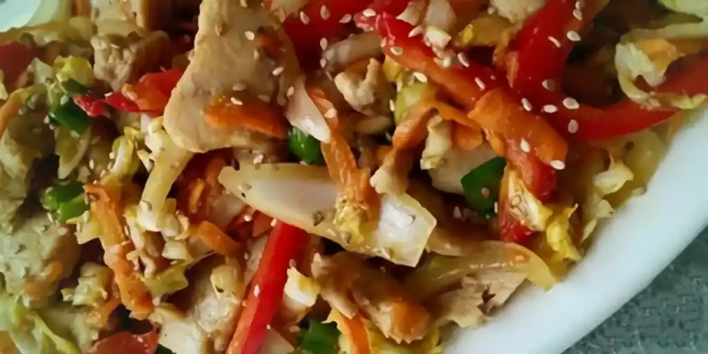 Frühlingsrollen Hähnchen Pfanne