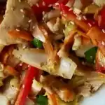 Frühlingsrollen Hähnchen Pfanne