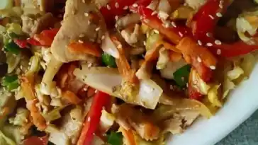 Frühlingsrollen Hähnchen Pfanne