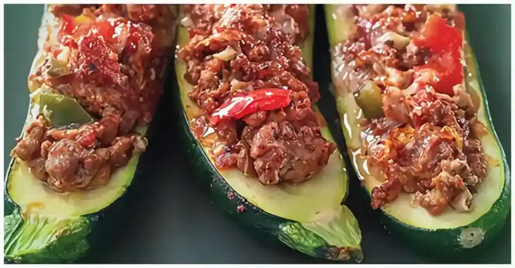 Gefüllte Zucchini mit Hack