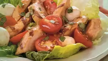 Hahnchen Mozzarella Salat mit Balsamico Vinaigrette W2xEX 4x 2n