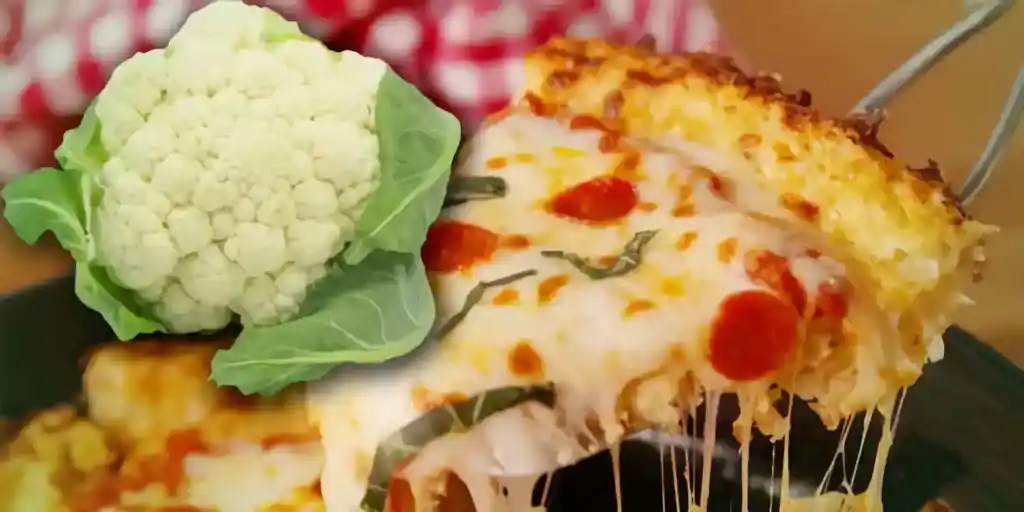 Kalorienarme Pizza Blumenkohlteig