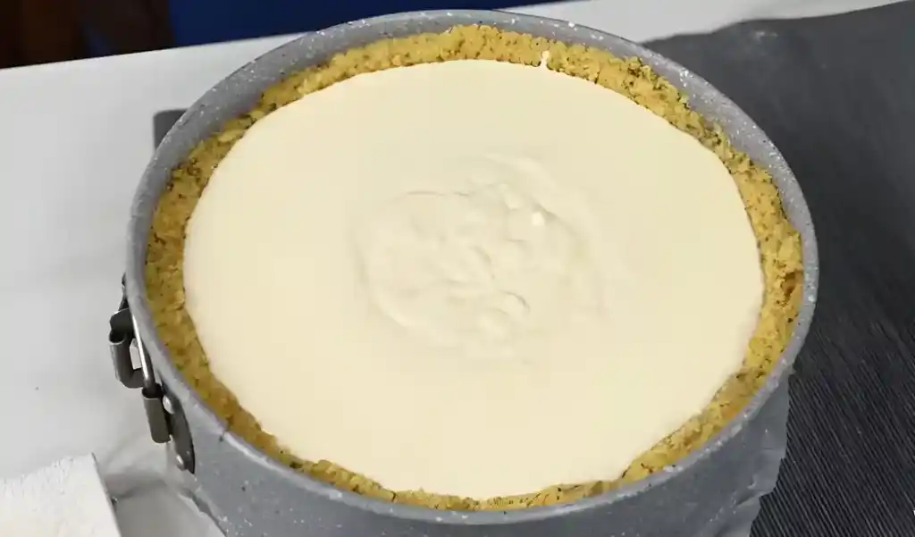 QUARKKUCHEN MIT KEKSBODEN UND ERDBEEREN