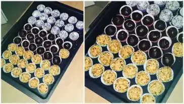 Raffaelo und zartbitter Kugel sind aus der selben Maße hergestellt