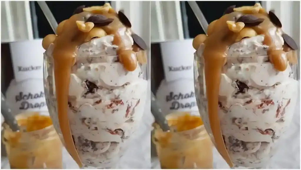 Sündhaft lecker Snickers Quark mit selbstgemachter Karamellsauce