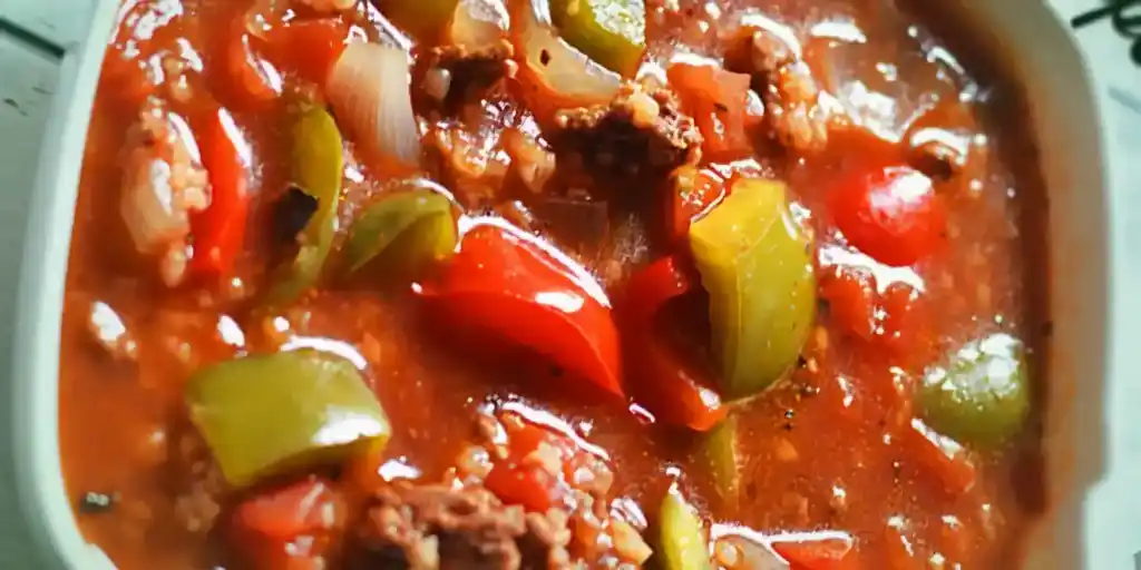 Aromatische, Low Carb gefüllte paprika-suppe