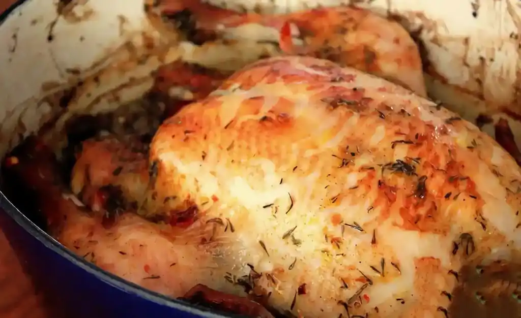 Freilandhuhn in kräutermarinade