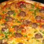 low carb Pizza Salsiccia