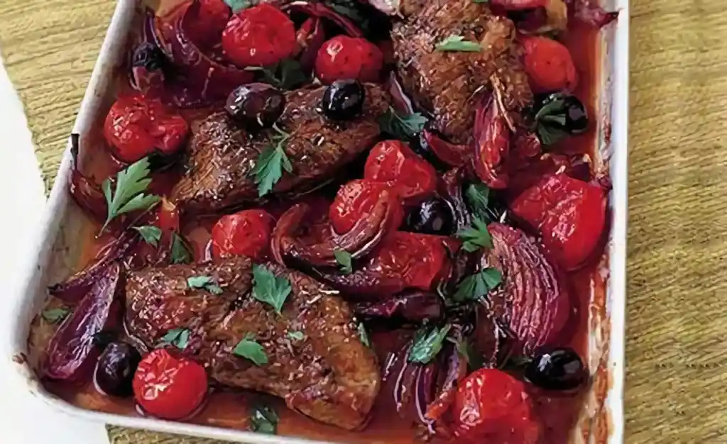 Rumpsteak mit geschmorten Balsamico-Tomaten