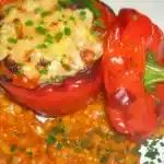 Gefüllte Paprika mit Currylinsen