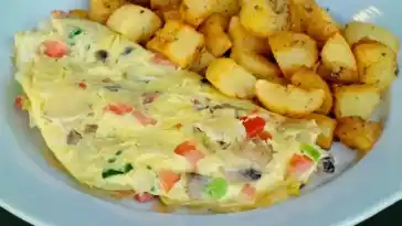 Kräuteromelett mit Kurkumaspargel