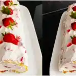 Leckere Nascherei ohne schlechtes Gewissen Low Carb Biskuitrolle mit Erdbeer-Sahne-Füllung