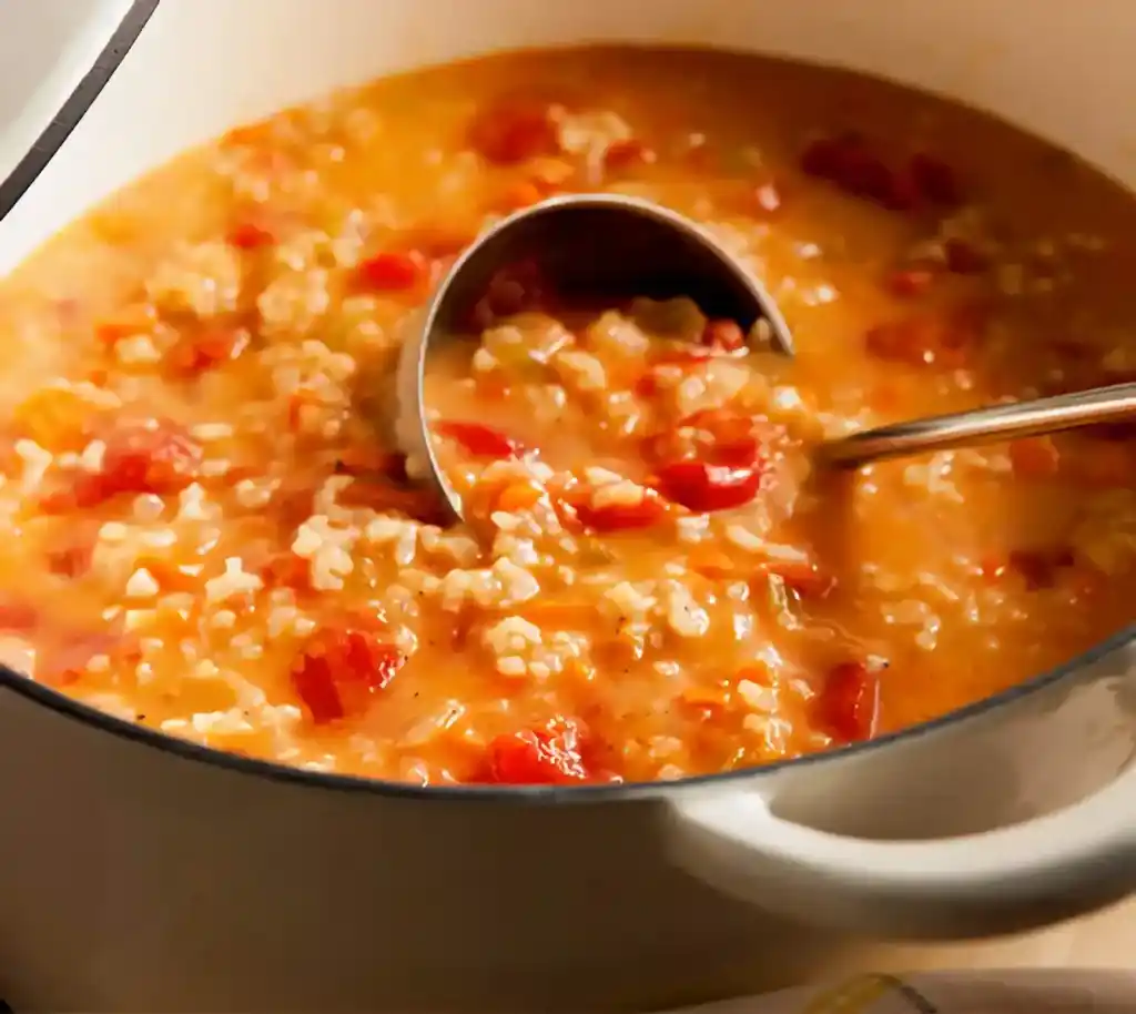Leichte Tomatensuppe mit Reis