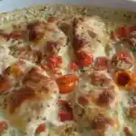 Low Carb Rezepte – Mozzarella – Hähnchen in Basilikum – Sahnesauce