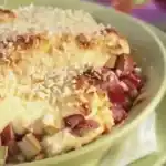 Low carb rhabarberauflauf mit quark
