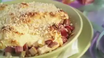 Low carb rhabarberauflauf mit quark