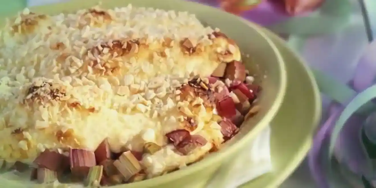 Low carb rhabarberauflauf mit quark