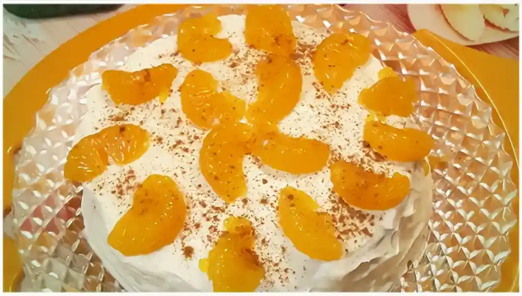 Mandarine-Sahne-Schmand-Torte Low Carb