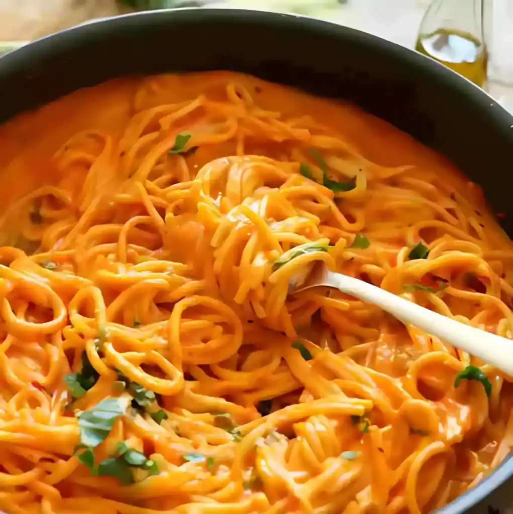 SPAGHETTI IN ROTER PAPRIKASAUCE