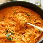 SPAGHETTI IN ROTER PAPRIKASAUCE