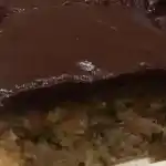 Schneller Nuss Apfelkuchen mit Schokoglasur 4x