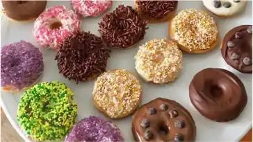 Selbstgemacht Donuts versucht