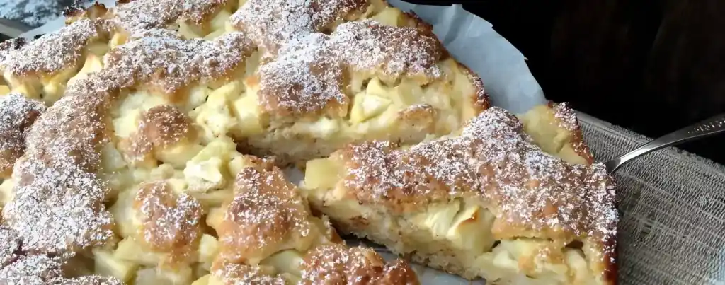 Apfelkuchen mit Haferflocken und Mandeln