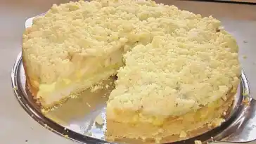 Apfel Streuselkuchen mit Pudding