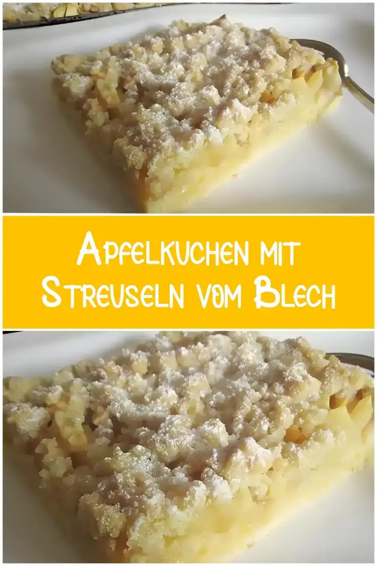 Apfelkuchen mit Streuseln vom Blech