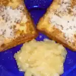 Arme Ritter mit Zimt, Zucker und Apfelmus