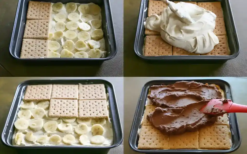 Bananen-Keks-Kuchen Das leckere Dessert ohne backen