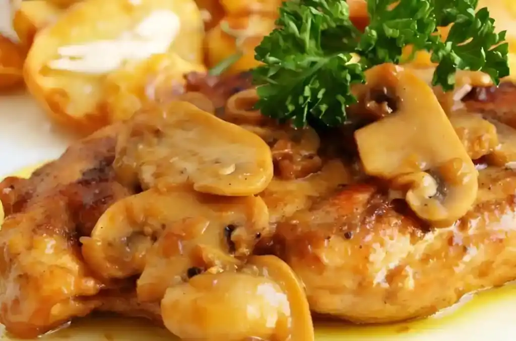 Butter-Hähnchenbrust mit Champignons