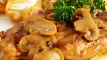 Butter-Hähnchenbrust mit Champignons