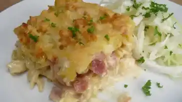 Der beste Nudel – Schinken – Auflauf in leckerer Sahnesauce