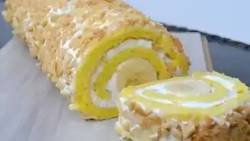 Die einfachste und beste Bananen-Biskuitrolle