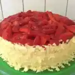 Erdbeerkuchen mit Schmand Vanillecreme