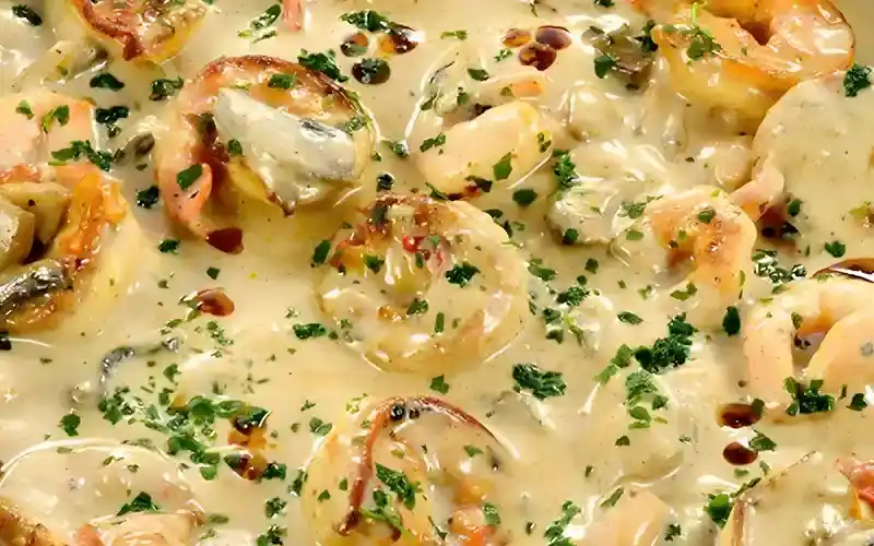 Garnelen-Curry mit Kokosmilch und Spinat
