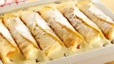 Gebackene Vanillecreme Crêpes