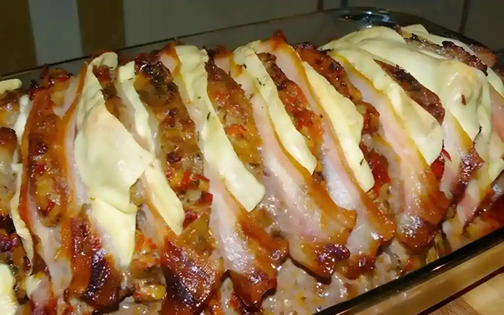 Geschichtetes Fleisch mit Käse, Superzart