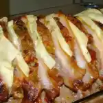 Geschichtetes Fleisch mit Käse, Superzart